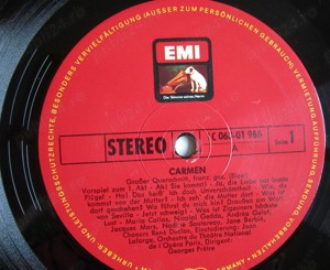 vinil Bizet  Carmen -Maria Callas,Nicolai Gedda(in franceza) impecabil - imagine 4