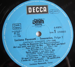 rar vinil Luciano Pavarotti -In Concert, Tenorarien-made in Germany - imagine 4