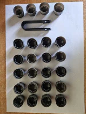 Set-20-Capace-Prezoane+4-Capace Antifurt+Cheie extragere-17mm-Gri - imagine 3