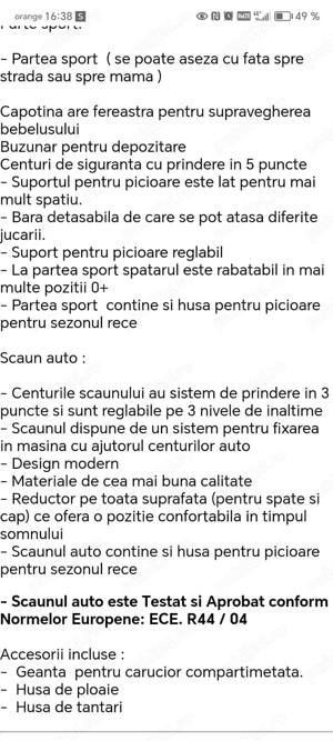 Cărucior Optima Black Gold - imagine 3