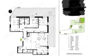 Direct proprietar, Penthouse 4 camere, 3 bai, 120mp utili, terasa 65mp, Unirii - imagine 8