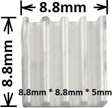 mini radiator aluminiu disipare termica cu banda adeziva, PC, IC, DC