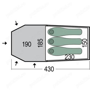 Vand cort Pinguin Storm 3 Duralu, pentru 3 persoane - imagine 2