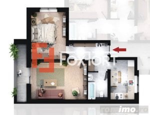 Apartament 2 camere, 52mp in Giroc, Calea Urseni - ID V5485 - imagine 4