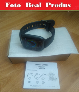 SmartWatch model B19 -Unisex   negru -functii tip bratara fitness -UK - imagine 3