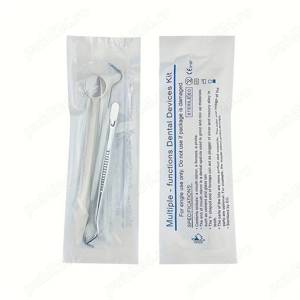 Kit igienă dentară dispozitiv îndepărtare placă tartru pentru dinți racletă tartru din inox, scobito - imagine 3