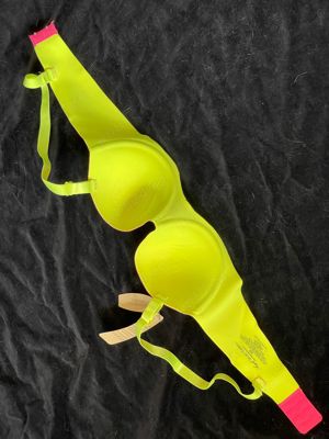 Set lenjerie intima sexy dama roz neon firma Victoria's Secret - imagine 7