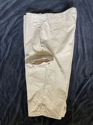 Bermude barbati firma Nike pantaloni trei sferturi bej autentici 7 buzunare - imagine 2