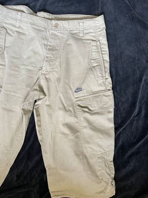 Bermude barbati firma Nike pantaloni trei sferturi bej autentici 7 buzunare - imagine 8