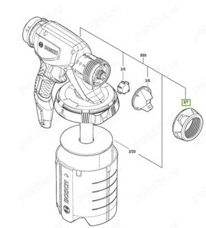 Duze si accesorii pistol vopsit Bosch PFS 1000, PFS 2000, PFS 3000, PFS 5000 - imagine 4