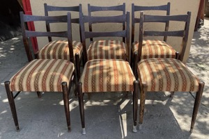 Set 6 Scaune Vintage stil Retro; Scaun fix