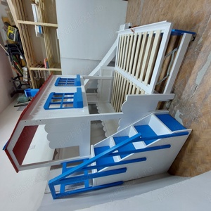 TRANSPORT GRATUIT.Pat etajat-supraetajat tip casuta cu toboganCod 2810 - imagine 6