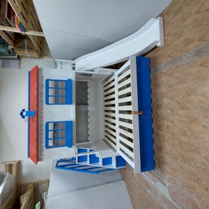 TRANSPORT GRATUIT.Pat etajat-supraetajat tip casuta cu toboganCod 2810 - imagine 5