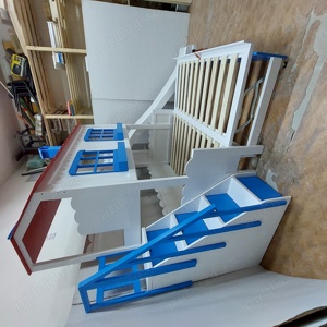 TRANSPORT GRATUIT.Pat etajat-supraetajat tip casuta cu toboganCod 2810 - imagine 3