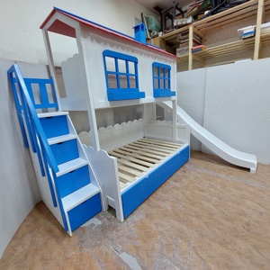 TRANSPORT GRATUIT.Pat etajat-supraetajat tip casuta cu toboganCod 2810 - imagine 7