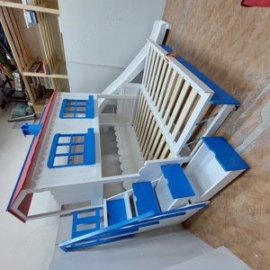 TRANSPORT GRATUIT.Pat etajat-supraetajat tip casuta cu toboganCod 2810 - imagine 8