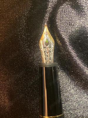 Stilou Montblanc Meisterstuck Solitaire 144 negru 14K - imagine 3