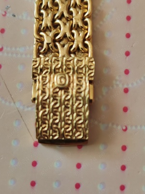 Ceas mecanic barbati placat cu aur Gustau POTTKAMER ediție limitata  - imagine 2