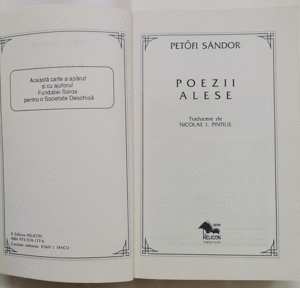 Petofi Sandor - Poezii alese (perioada 1842-1849), Editura HELICON 1996, 813pag - imagine 3