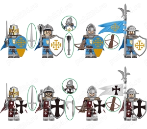 Set 8 Minifigurine tip Lego Ancient Knights pack3: Jerusalem & Tripoli