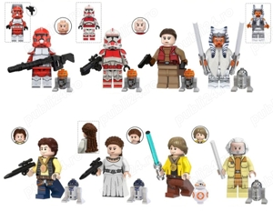 Set 8 Minifigurine tip Lego Star Wars cu Amidala si Leia