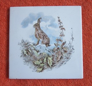 cadou rar Iepuras placa ceramica vintage colectie Villeroy and Boch semnata