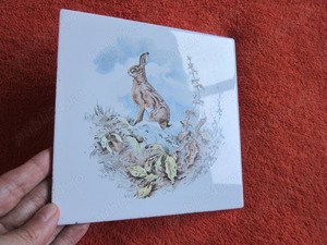cadou rar Iepuras placa ceramica vintage colectie Villeroy and Boch semnata - imagine 3