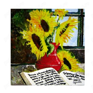 Tablouri flori pictate manual - imagine 7