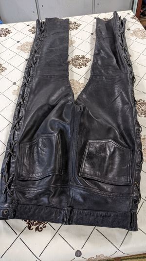 Vand pantaloni moto din piele  - imagine 4