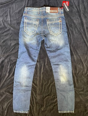 Blugi prespalati barbati regular fit Cipo&Baxx - imagine 4