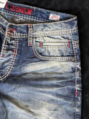 Blugi prespalati barbati regular fit Cipo&Baxx - imagine 6