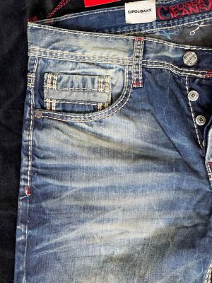 Blugi prespalati barbati regular fit Cipo&Baxx - imagine 5