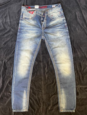 Blugi prespalati barbati regular fit Cipo&Baxx - imagine 3