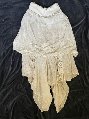 Fusta pantalon harem bej stil boho racoroasa vara  - imagine 7
