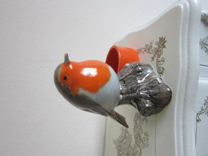 Pasare Robin cu suport lumanare made UK