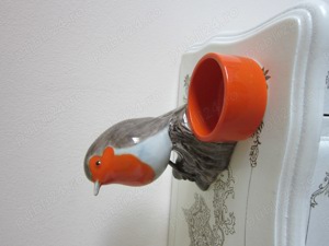 Pasare Robin cu suport lumanare made UK - imagine 3