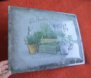 Reclama metalica 3D vintage Le Jardine Francaise  Herbes de Provence 