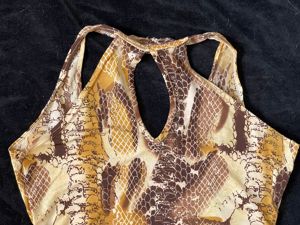 Rochie midi sexy imitatie piele sarpe reptile elastica mulata - imagine 7