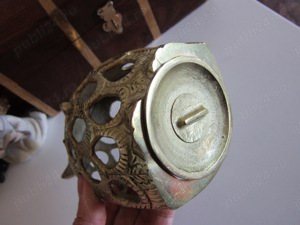 cadou rar Bufnita vintage bronz masiv handmade Feng Shui Franta 1960 - imagine 2