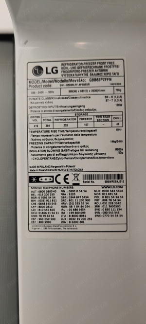 Piese de combina frigorifica LG defecta, sertare rafturi diverse  - imagine 3