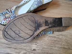  Sandale de dama - din piele naturala, multicolore, marimea 38 - imagine 3