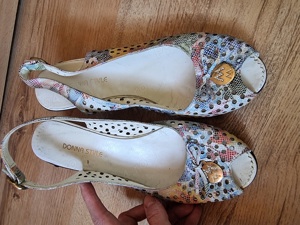  Sandale de dama - din piele naturala, multicolore, marimea 38 - imagine 6