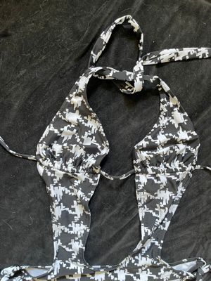 Costum de baie dama intreg sexy alb negru - imagine 3