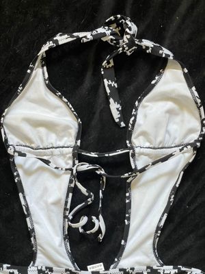 Costum de baie dama intreg sexy alb negru - imagine 5