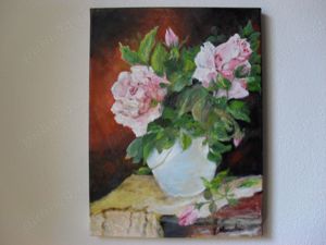 Vas cu flori 1 -pictura ulei pe panza