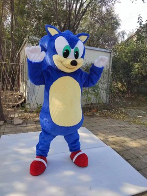 Costume Cosplay Mascote Sonic si prietenului Sonic Tails galben, evenimente, petreceri sau carnaval - imagine 2