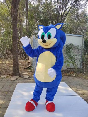 Costume Cosplay Mascote Sonic si prietenului Sonic Tails galben, evenimente, petreceri sau carnaval - imagine 3