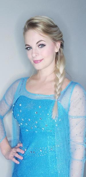 Costume Cosplay Princessa Elsa Frozen adult, XXL, cu peruca, petreceri, carnaval, Evenimente, nou - imagine 3