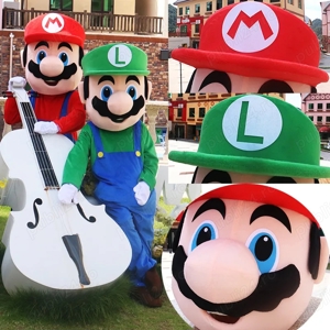 Costume Cosplay Mascote Super Mario si Luigi, Evenimente, petreceri, carnaval, nou - imagine 4