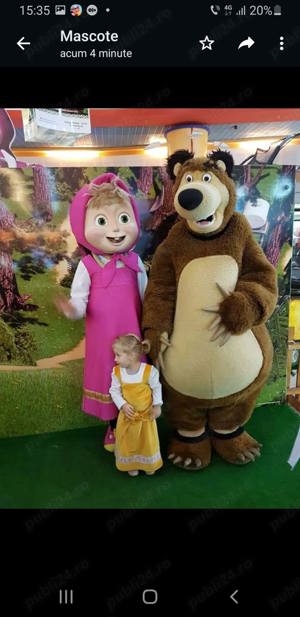 Costume Cosplay Mascote Masha si Ursu, pentru evenimente, petreceri, carnaval, nou - imagine 2